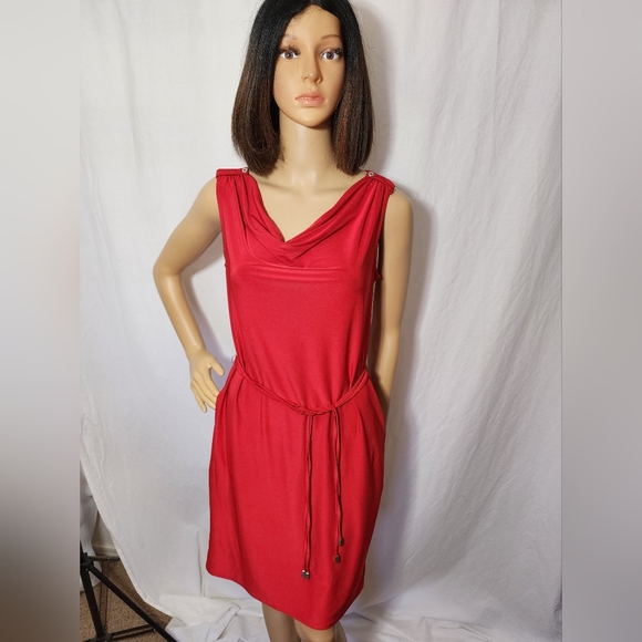 DANA BUCKMAN Red Jersey dress - Picture 6 of 10